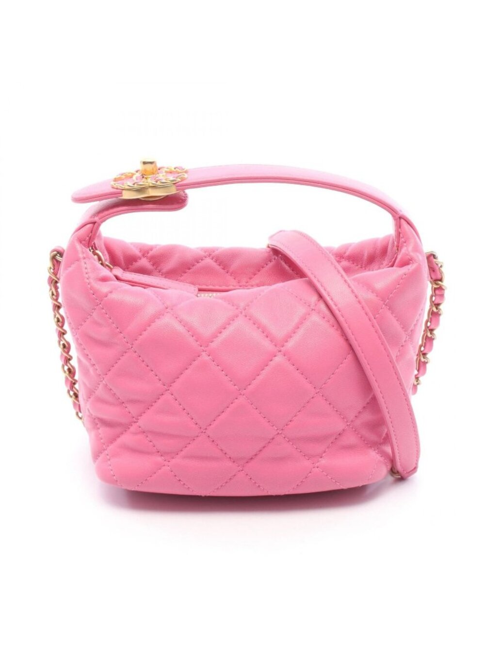Chanel Shoulder Bag 19 Dixneuf Quilted Small Hobo 2-Way Pink Leather Chanel 19